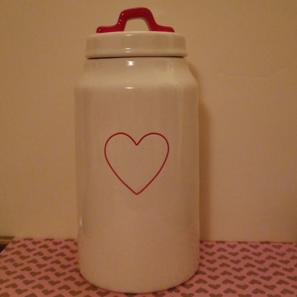 Rae Dunn Other - Brand new Rae Dunn tall red heart  canister
